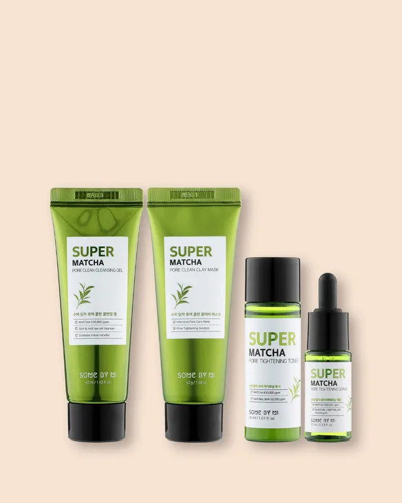 Some By Mi Sada starostlivosti o tvár Super Matcha Pore Care Starter Kit - 42 ml, 42 g, 30 ml, 10 ml