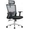 Kancelárska ergonomická stolička Neoseat NOVELO — sieť / látka, čierna, nosnosť 150 kg