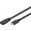 PremiumCord Predlžovací kábel USB 3.1 konektor C/male - C/female, čierny, 2m, ku31mf2