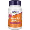 Now Foods Vitamín D3 4000 iu + K2 MK7 180 mcg 60 veg kapsúl