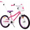 DETSKÝ BICYKEL 20 PALCOV BICYKEL PRE DIEVČA KOŠÍK A VODIACA TYČ +