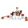 Schleich Hannah a jazdecká sada na western, 42441