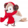 Dekorácia MagicHome Vianoce, Vtáčik so šálom, 12 cm