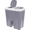 Odpadkový kôš na triedený odpad 2 x 25 l sivý