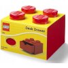 LEGO® stolní box 4 se zásuvkou červený 40201730