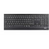 Rapoo E9500M Multi-mode čierna / bezdrôtová klávesnica / 2.4 GHz / BT 3.0 a 4.0 / ultra-tenká / Nano USB / 2x AA batérie (6940056189547)