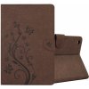AppleKing puzdro s motýlím vzorom a priestorom na karty pre iPad mini 1 / 2 / 3 - hnedé - možnosť vrátiť tovar ZADARMO do 30tich dní