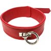 ROUGE Leather Plain Collar with Removeable O-Ring Red