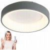 STROPNÁ LAMPA STROPNÉ SVIETIDLO MODERNÁ ŠEDÁ STRIEBORNÁ LED LUSTER DIAĽKOVÝ OVLÁDAČ 60 CM