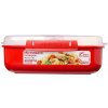 Sistema Box na ohrev jedla Microwave rectangular 1,25 l červená