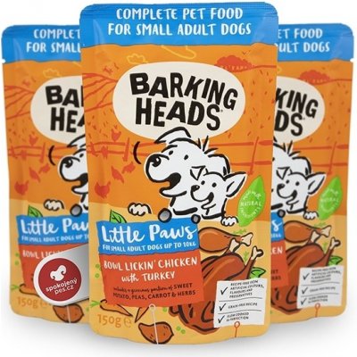 Barking HEADS Litt.Paws Lickin 'Chick & Tur 150 g