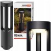 Kvadratický osvetľovací stĺpik SuperLED GX53 30 cm čierny