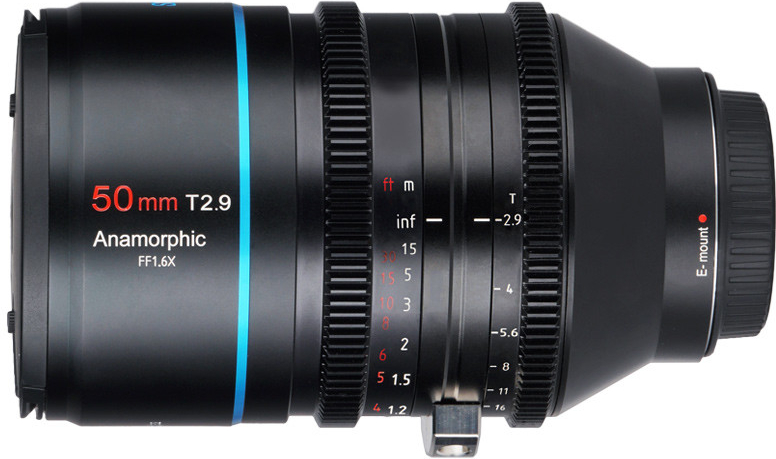 Sirui Anamorphic Lens 1,6x Full Frame 50 mm T2.9 E-Mount