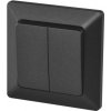EMOS Prepínač dvojitý striedavý č. 6+6, antracit A6100.8