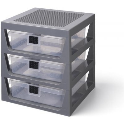 LEGO Storage organizér se třemi zásuvkami 4095 Organizér šedá (LEGO40950003)
