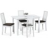 Autronic Jedálenský set 1+4, 120x75x75, biely masív AUT-4000 WT