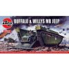 Airfix set LVT-2 Water Buffalo a Jeep Willys MB Classic Kit VINTAGE A02302V 1:76