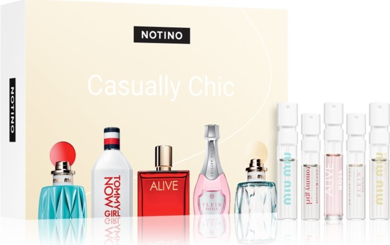 Beauty Discovery Box Notino Philipp Plein Fatale Rose parfumovaná voda 1,5 ml + Hugo Boss BOSS ALIVE Parfum parfém 1,2 ml + Miu Miu Miu Miu parfumovaná voda 1,2 ml + Miu Miu L\'Eau Bleue