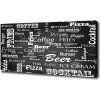 Foto obraz na plátne Menu v reštaurácii 100x50 cm