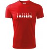 Gitary v rade - Pánske tričko Fantasy športové - 3XL ( Červená )