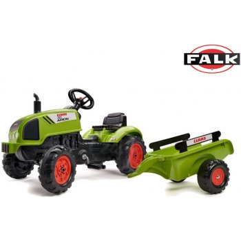 FALK Šliapací traktor 2041C Claas Arion s vlečkou a otváracou kapotou