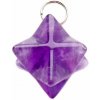Nefertitis Ametyst chevron prívesok Merkaba hviezda NF9983 - cca 2,3 cm