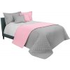 Kvalitný prehoz na manželskú posteľ v sivo ružovej farbe 220 x 240 cm