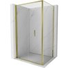 MEXEN/S - Exo sprchovací kút skladacie dvere 80 x 85, transparent, zlato 816-080-085-50-00