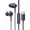 Káblové slúchadlá Baseus Encok CZ11 do uší USB-C Mikrofón čierne