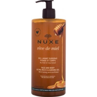 NUXE Rêve de Miel Face And Body Ultra-Rich Cleansing Gel zmäkčujúci sprchovací gél na tvár a telo 750 ml pre ženy