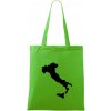 Taliansko obrys - Taška bavlnená - 42 x 38 cm ( Apple Green )