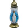 Cintorínsky sklenený lampáš Madona 28 cm - Panna Mária, 24 h
