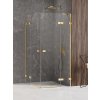 New Trendy Avexa Gold Shine sprchovací kút 120x100 cm štvorcová zlatá lesklé/priehľadné sklo EXK-1703