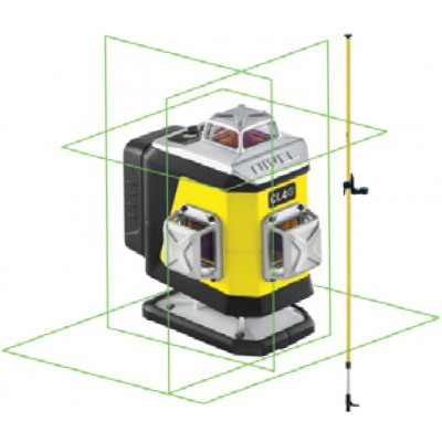NIVEL SYSTEM Krížový laser 4×360° so zeleným lúčom CL4G Set
