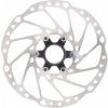 Brzdový kotúč Shimano RT64 160mm Center lock (vnútorné uťahovanie) uni STRIEBORNÁ 160 mm