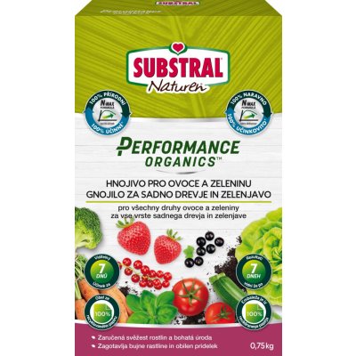 Substral granulovaný Performance Organics ovocie a zelenina 750 g