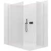 CERANO - Sprchová zástena Walk-in Crystal TL/P - 8 mm - bezvzperový systém - čierna matná, ryhované sklo - 90x60x200 cm