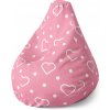 Sablio Sedací vak Pear Srdce a bodky - 140 x 100 x 25 cm