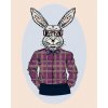 ZUTY Maľovanie podľa čísel KRÁLIK HIPSTER Rámovanie vypnuté plátno na rám Rozmer 80x100 cm