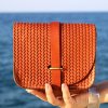 Kožená crossbody kabelka Mini Kea - prírodná hnedá