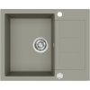 Helika Vstavaný granitový drez Tesa, betónovo sivá, 62 x 50 cm