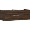 Hansgrohe Xelu Q - Umývadlová skrinka, 50x136x55 cm, 4 zásuvky, tmavý orech/chróm 54089000