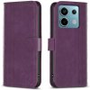 Peňaženkové kožené puzdro Global Plaid na Xiaomi Redmi Note 13 Pro 4G - Fialová