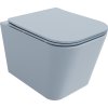 Mexen Teo, závesné WC Rimless s WC doskou slim, duroplast, šedá-modrá matná, 30854069