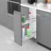 Starax S-2494-C, Výsuvný kôš plné dno BIELE, 250mm chróm PRAVÝ, Blum plnovýsuv