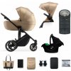 KINDERKRAFT SELECT Kočík kombinovaný 3v1 Prime 2 Sandrose Beige, Premium + Fusak Jibot Charcoal Grey