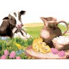 ZUTY Maľovanie podľa čísel - KRAVA A JEJ PIKNIK Rámovanie: vypnuté plátno na rám, Rozmer: 80x100 cm