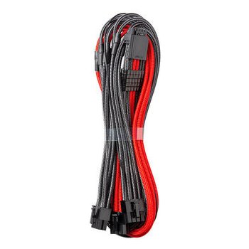 CableMod RT-series Seasonic 600mm carbon-red CM-PRTS-16P3-N60KCR-5PK-R