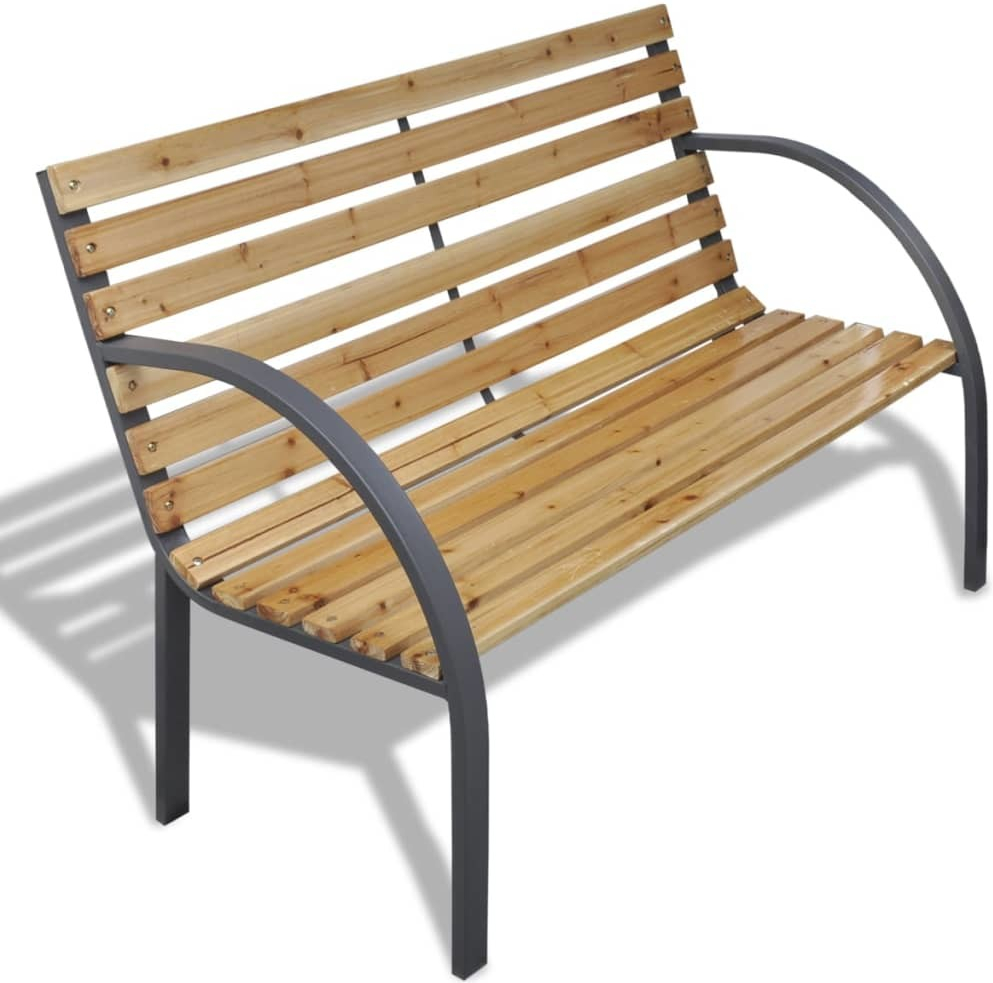 vidaXL Záhradná lavička 112 cm, drevo a železo 41014 od 80,29 € - Heureka.sk