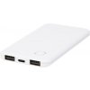 Tenká 4000 mAh duálna powerbanka Slender - Biela
